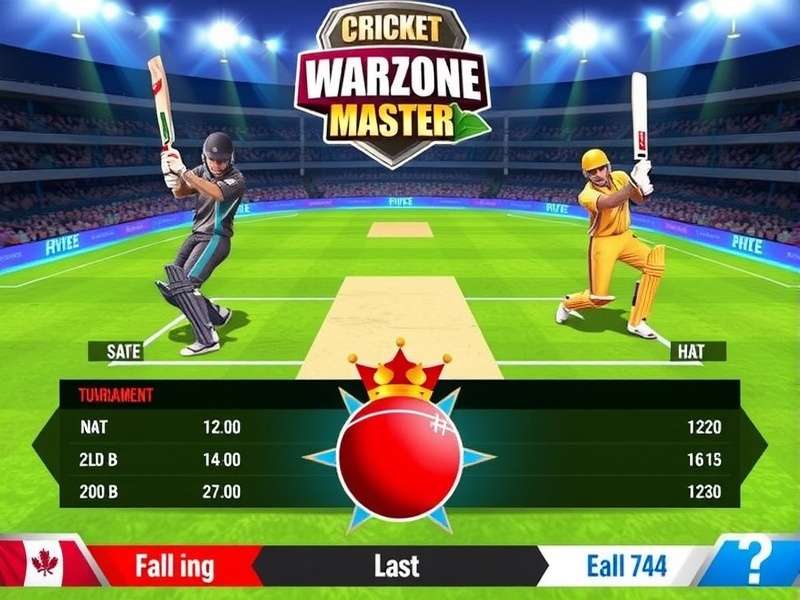 Cricket Warzone Master tournament screen